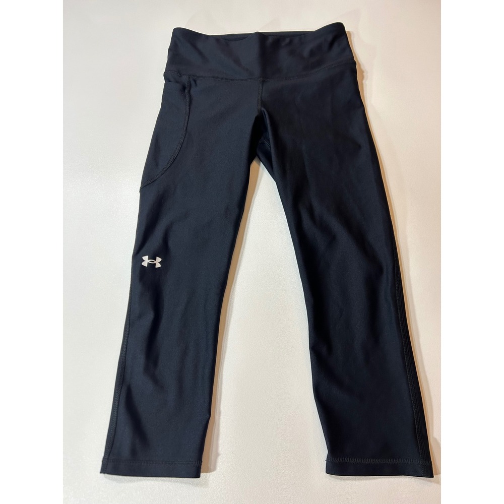 Under Armour Leggings Women's Small Black HeatGear Compression Cropped
